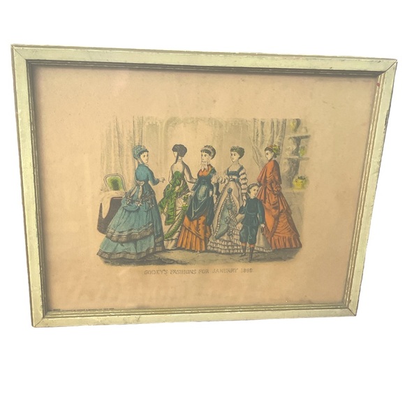 VINTAGE VICTORIAN ART➕1869 Godeys Victorian Fashion - Picture 1 of 3